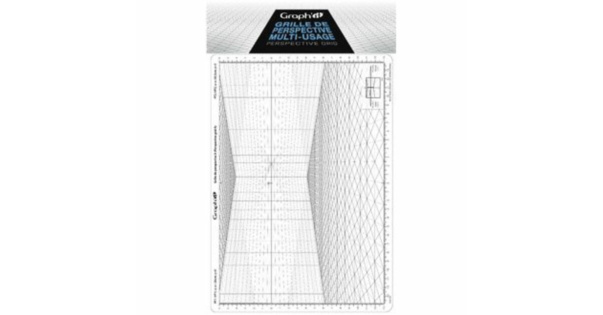 Grille De Perspective Graph'it C - Frontale, Blanche | Outil De Dessin Pour Artistes